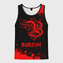 Мужская майка без рукавов Burzum - red gradient