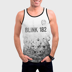 Майка-безрукавка мужская Blink 182 - white gradient посередине, цвет: 3D-черный — фото 2