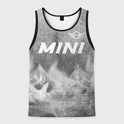 Майка-безрукавка мужская Mini - grey gradient посередине, цвет: 3D-черный