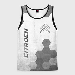 Майка-безрукавка мужская Citroen - white gradient вертикально, цвет: 3D-черный