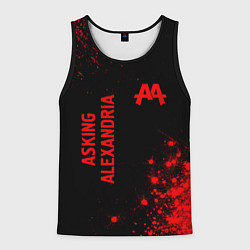 Мужская майка без рукавов Asking Alexandria - red gradient вертикально