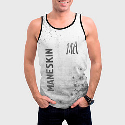 Майка-безрукавка мужская Maneskin - white gradient вертикально, цвет: 3D-черный — фото 2