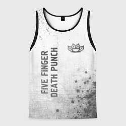 Майка-безрукавка мужская Five Finger Death Punch - white gradient вертикаль, цвет: 3D-черный