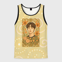 Майка-безрукавка мужская Юн Сан-ха Astro портрет в цветах, цвет: 3D-черный