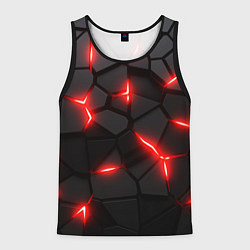 Мужская майка без рукавов Красная неоновая броня