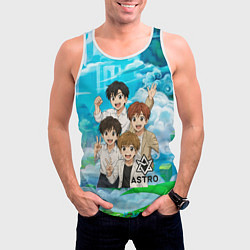 Майка-безрукавка мужская Astro в аниме стиле, цвет: 3D-белый — фото 2