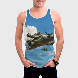 Майка-безрукавка мужская Бомбардиро крокодило, цвет: 3D-белый — фото 2