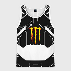 Майка-безрукавка мужская Monster energy geometry, цвет: 3D-белый