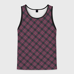 Майка-безрукавка мужская Tartan, цвет: 3D-черный