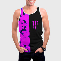 Майка-безрукавка мужская Monster energy neon camo, цвет: 3D-белый — фото 2
