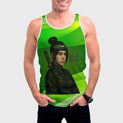 Майка-безрукавка мужская Билли Айлиш в стиле ниндзи, цвет: 3D-белый — фото 2