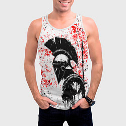 Майка-безрукавка мужская Воин Спарты, цвет: 3D-белый — фото 2