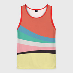 Майка-безрукавка мужская Спектр июнь, цвет: 3D-красный