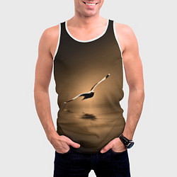 Майка-безрукавка мужская Летящая птица, цвет: 3D-белый — фото 2