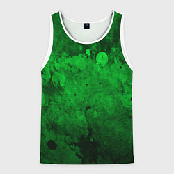 Мужская майка без рукавов Абстракция - green acid stains