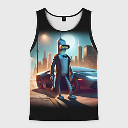 Мужская майка без рукавов Бендер с пистолетом - Нью-Йоркская мафия