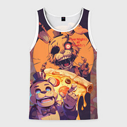 Майка-безрукавка мужская FNaF Bonnie-Freddy, цвет: 3D-белый