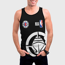 Майка-безрукавка мужская Клипперс - НБА команда, цвет: 3D-черный — фото 2