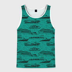 Майка-безрукавка мужская Корабли плывут по Неве, цвет: 3D-белый