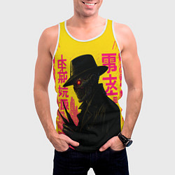 Майка-безрукавка мужская Фредди Крюгер - киберпанк, цвет: 3D-белый — фото 2
