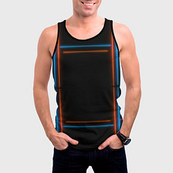 Майка-безрукавка мужская Neon black red blue, цвет: 3D-черный — фото 2