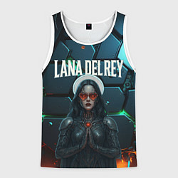 Майка-безрукавка мужская Lana Del Rey в стиле киберпанка, цвет: 3D-белый