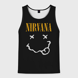 Майка-безрукавка мужская Nirvana rock music, цвет: 3D-черный