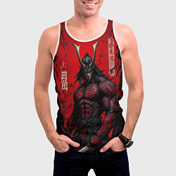 Майка-безрукавка мужская Oni воин самурай, цвет: 3D-белый — фото 2