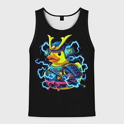 Майка-безрукавка мужская Электрическая уточка самурай, цвет: 3D-черный