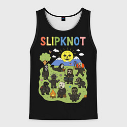Мужская майка без рукавов Slipknot, мультяшный стиль