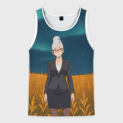 Майка-безрукавка мужская Сэйко Аясэ Дандадан, цвет: 3D-белый