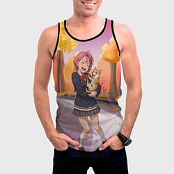Майка-безрукавка мужская Сиратори Айра Дандадан с щенком, цвет: 3D-черный — фото 2
