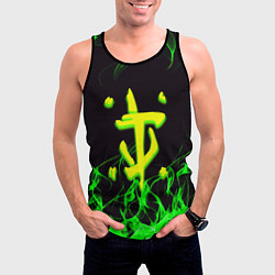 Майка-безрукавка мужская Doom кислотное лого, цвет: 3D-черный — фото 2