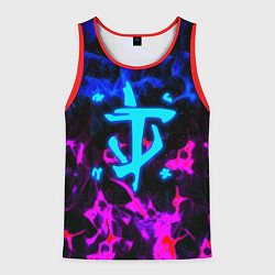 Майка-безрукавка мужская Doom неоновый дым, цвет: 3D-красный