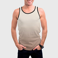 Майка-безрукавка мужская Градиент песочный, цвет: 3D-черный — фото 2