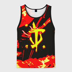 Майка-безрукавка мужская Doom огненный, цвет: 3D-черный