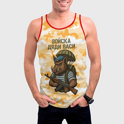 Майка-безрукавка мужская Войска дяди Васи ВДВ, цвет: 3D-красный — фото 2