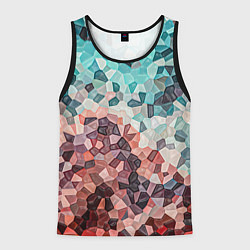Майка-безрукавка мужская Мозаика воспоминаний - текстура, цвет: 3D-черный