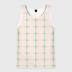 Майка-безрукавка мужская Color white stripes, цвет: 3D-белый