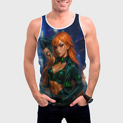 Майка-безрукавка мужская Нами киберпанк реализм, цвет: 3D-белый — фото 2