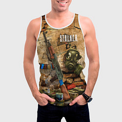 Майка-безрукавка мужская Сталкер - тени из прошлого, цвет: 3D-белый — фото 2