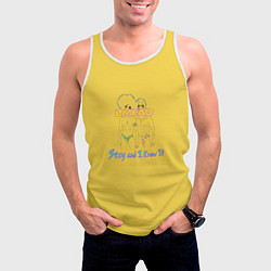 Майка-безрукавка мужская Sexy and I Know It, цвет: 3D-белый — фото 2