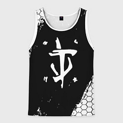 Майка-безрукавка мужская Doom соты краски, цвет: 3D-белый