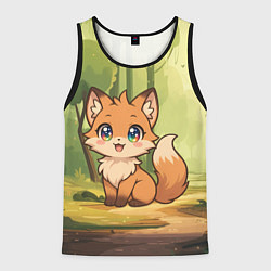 Мужская майка без рукавов Кавайная лисичка - аниме
