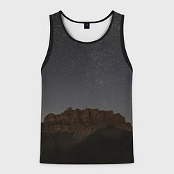 Майка-безрукавка мужская Массив Метеген под звездами, цвет: 3D-черный