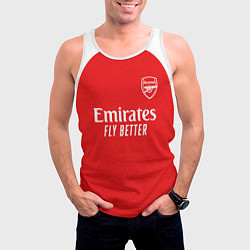 Майка-безрукавка мужская Арсенал Лондон домашняя форма 2025 2026, цвет: 3D-белый — фото 2