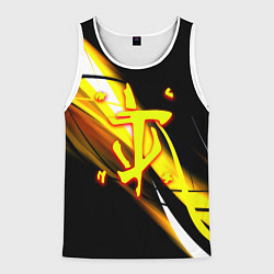 Майка-безрукавка мужская Doom геометрия из полос, цвет: 3D-белый