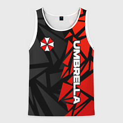 Мужская майка без рукавов Umbrella corp - красные фрагменты