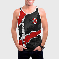 Майка-безрукавка мужская Umbrella corp - разрывы, цвет: 3D-белый — фото 2