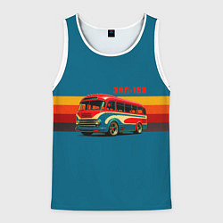 Мужская майка без рукавов Ретро автобус ЗИЛ 156 поп-арт